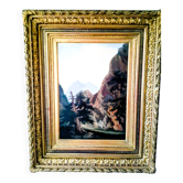 Paysage de montagne, tableau signé Paul Dupont, XIXème s.