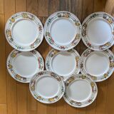 Set of 8 Porcelain My Garden Plates