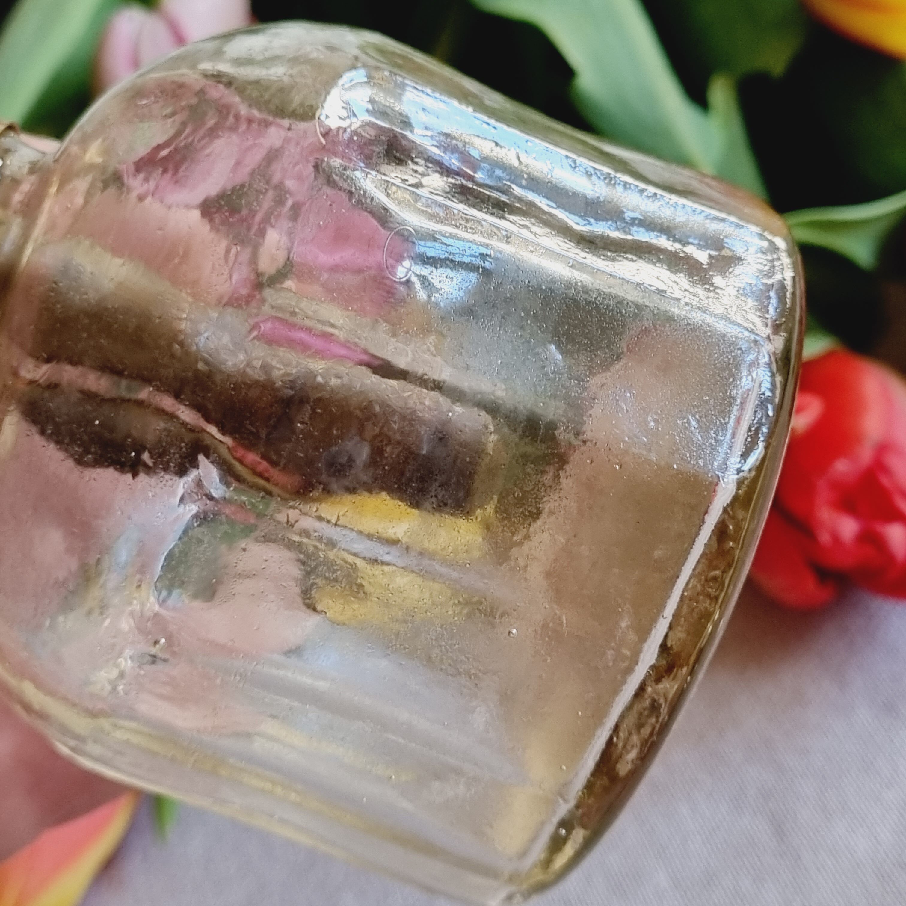 Brass and transparent glass sprayer