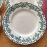 Porcelain plates Terre de Fer Saint Amand model Argenton