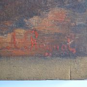 Old seaside painting HSP marine painting signed A. Raynal