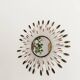 Vintage French metal sun mirror, 52 cm