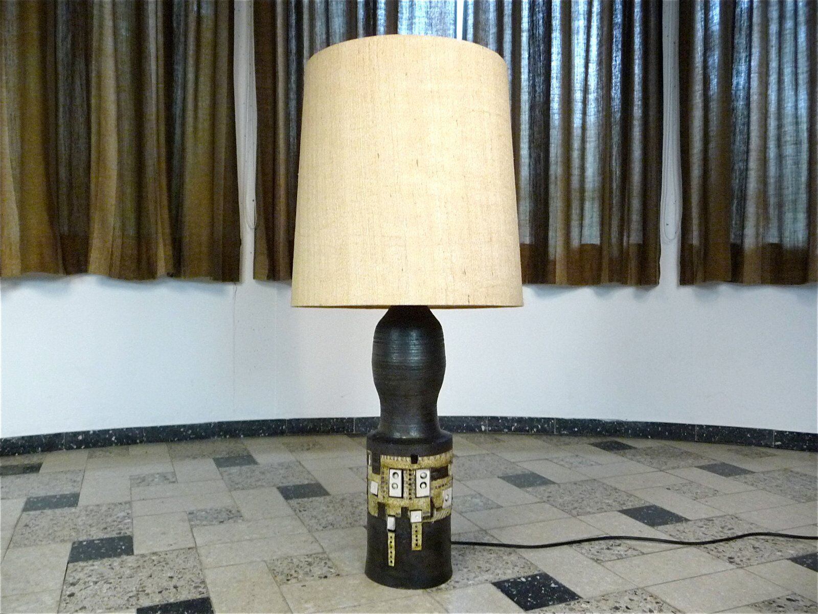Ceramic table lamps by Georges Pelletier for Accolay France 1960s, Set of 2