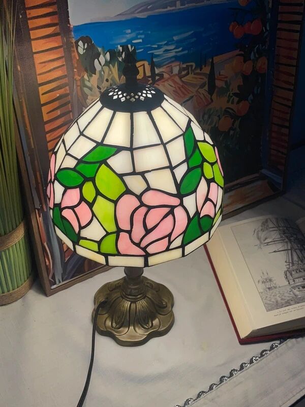 Lamp inspired by vintage Tiffany style Art Nouveau.