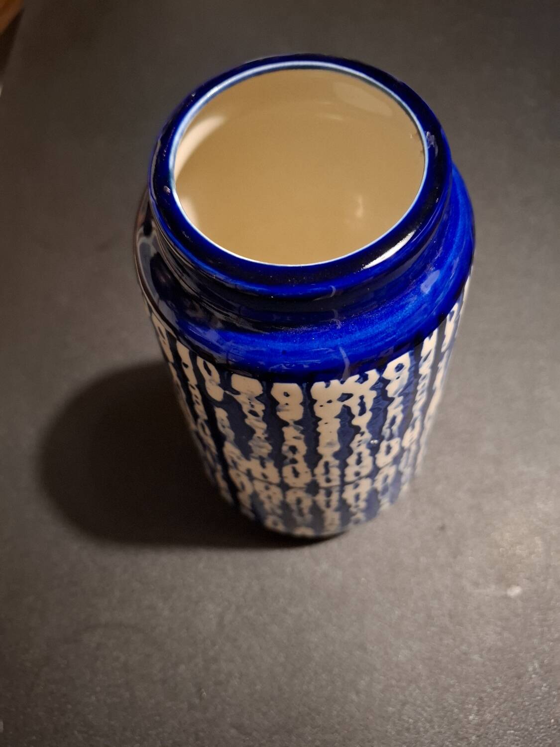 Contemporary blue ceramic vase