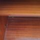Pair of vintage mahogany sideboards with square metal legs from the 60s