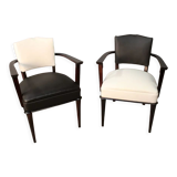 Pair of bridge armchairs