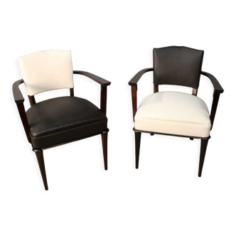 Pair of bridge armchairs