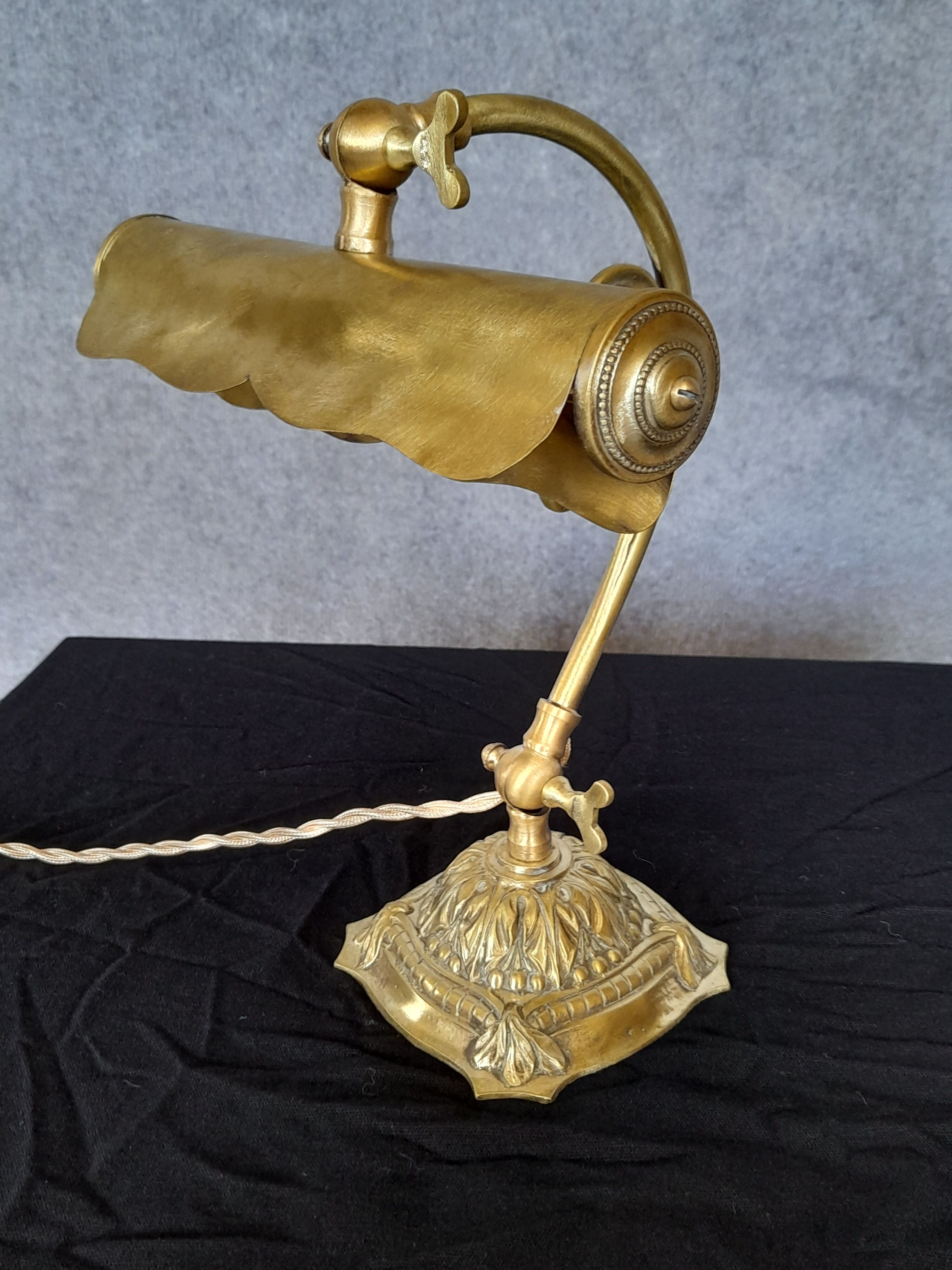 Brass desk lamp