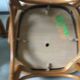 Pair of curved wooden bistro armchairs