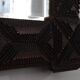 Antique Tramp Art wall mirror brutalism chip carving 1900