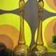 Large Italian Empoli glass carafes