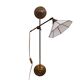Lampe murale en laiton ajustable de style Tiffany des années 1960