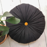 Round cushion in yellow