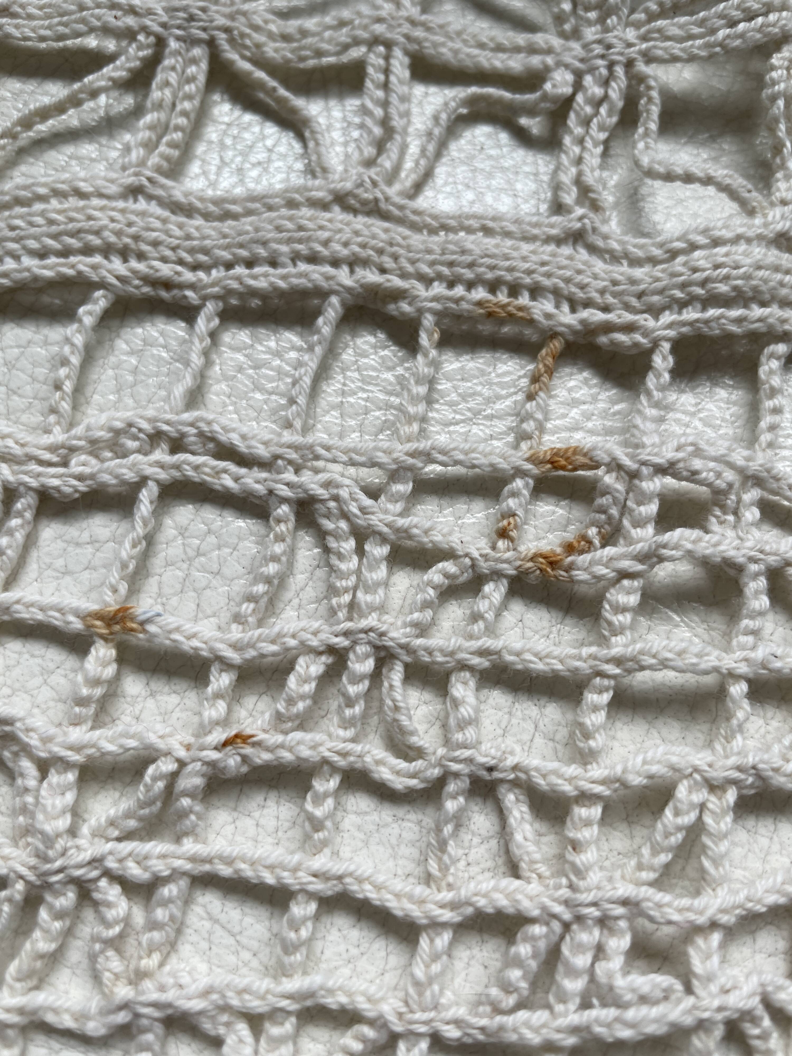 Bedside rug - throw in old cotton thread