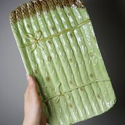 Asparagus service in earthenware, trompe-l'œil decoration, vintage 1970s-1980s.