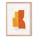 Painting on paper - ella - yellow and orange - signed eawy