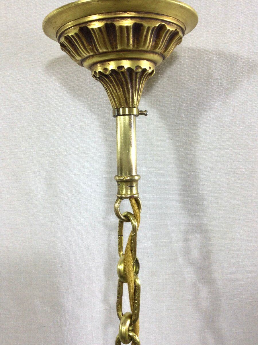 Chandelier 4 lights bronze and grapevines