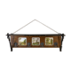Early 20th Century Dutch Oak Wall Coat Rack with Decorative Tiles, 1950s