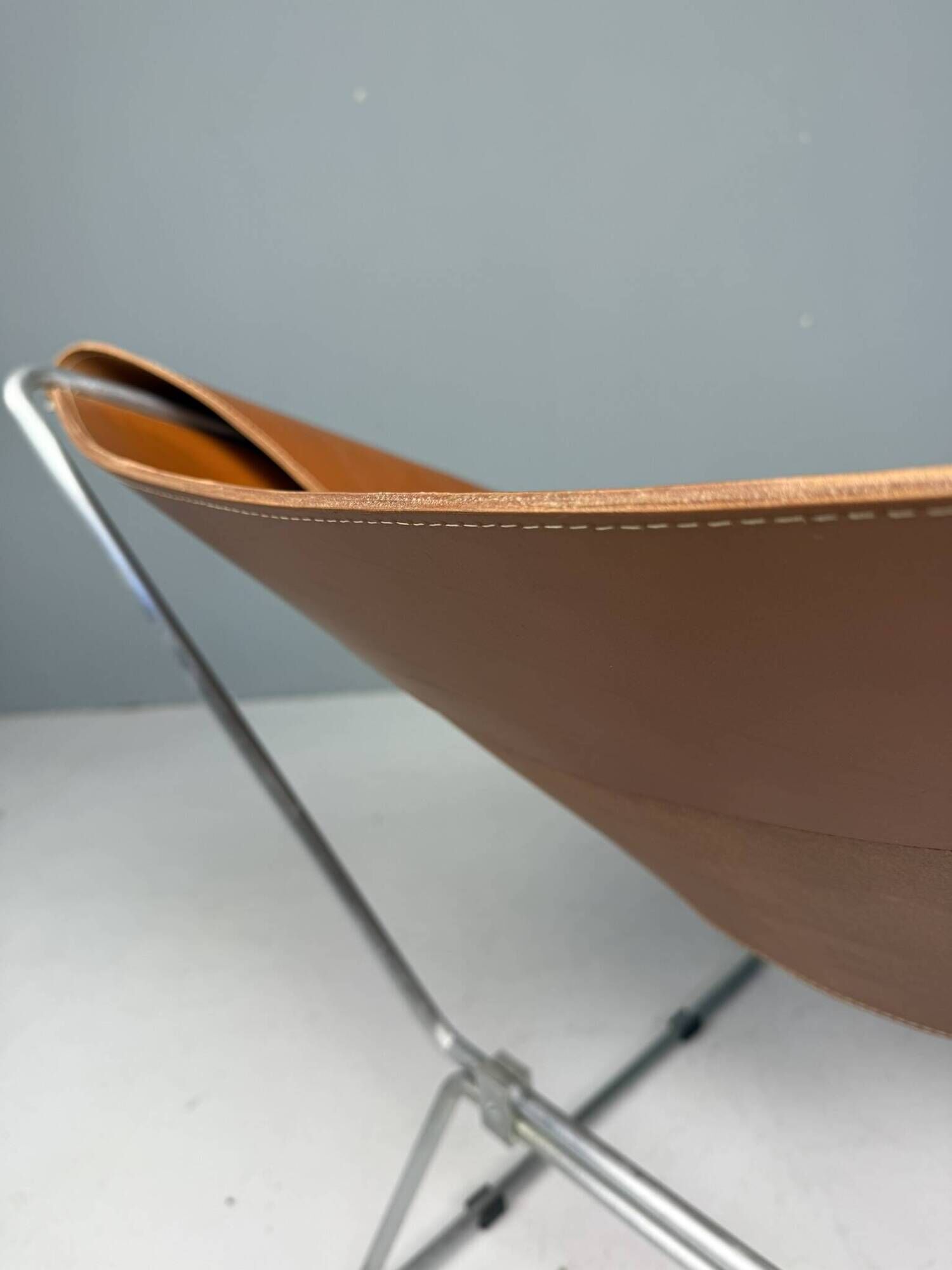 Pierre Paulin AP-14 cognac leather armchair for A. Polak, 1955