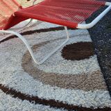 Chaise longue transat scoubidou 1960.
