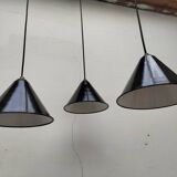 Enameled sheet metal pendant lights