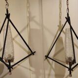 Pair of Lunel pendant chandeliers