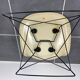 Lounge chair Eames fiber white parchment short back base cat's cradle herman miller vintage 50