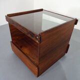 Danish Rosewood & Glass Side Table, 1960s