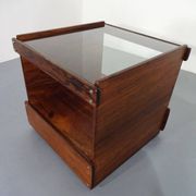Danish Rosewood & Glass Side Table, 1960s