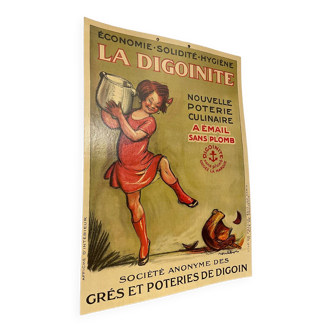 Old cardboard advertisement digoinite