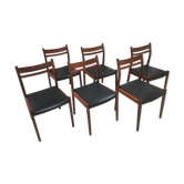 Lot de 6 chaises gessef années 60