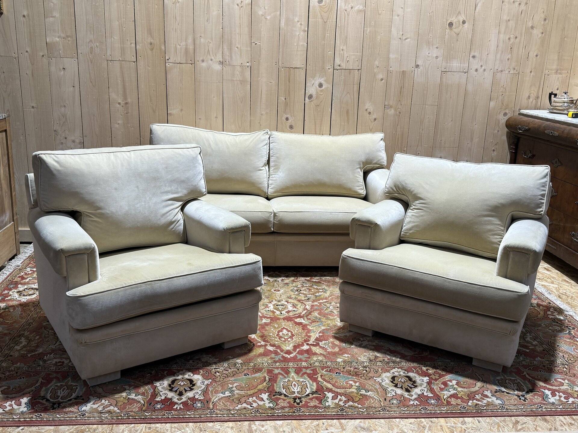 Schwartz living room sofa and two armchairs