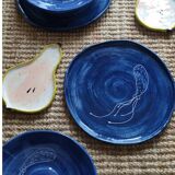 Assiette bleu