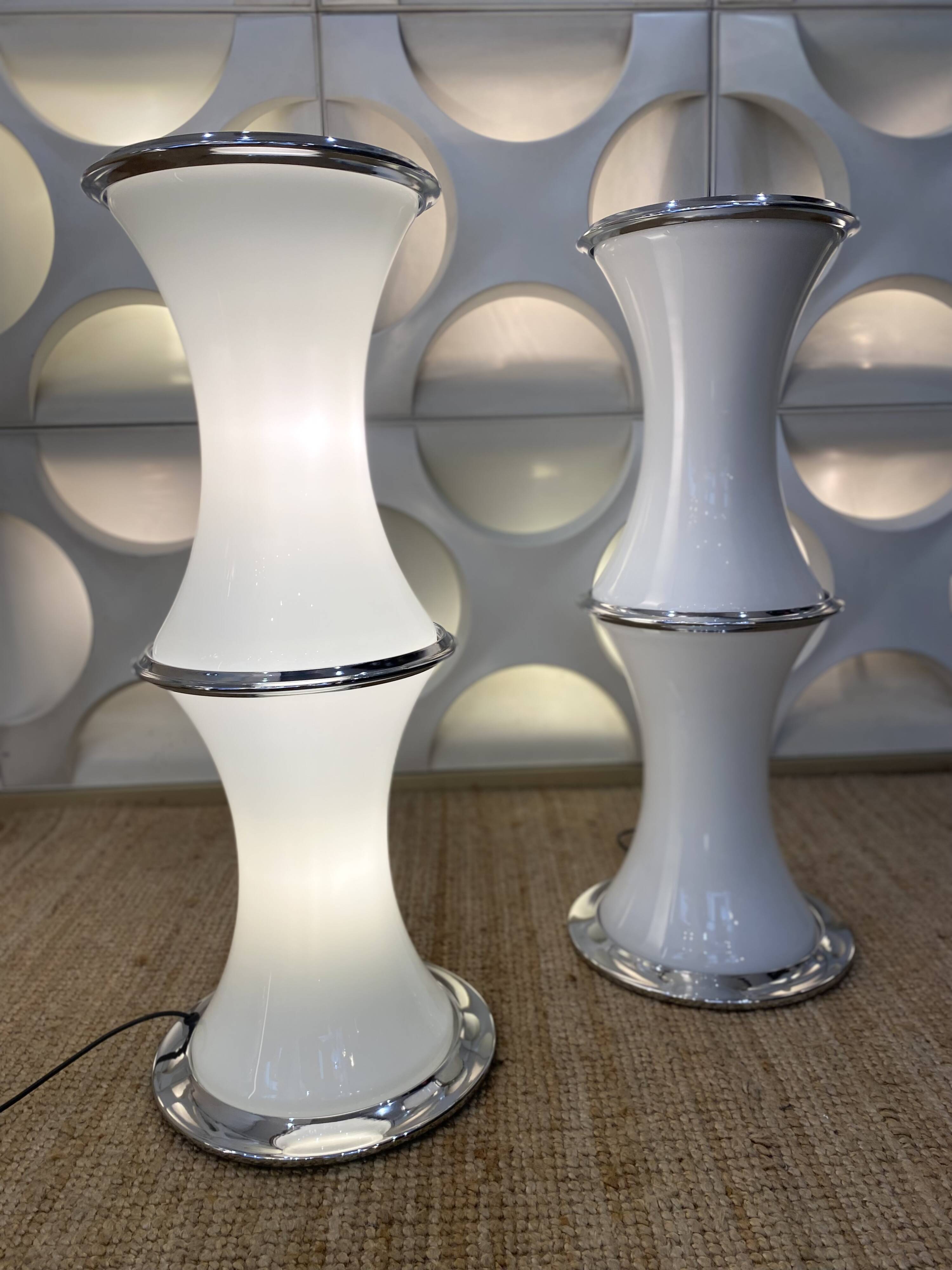 Enrico tronconi - pair of lamps model bamboo