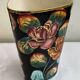 Grand Vase Vallauris Décor Floral peint à la main H 30 cm