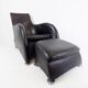 Montis Loge leather armchair with ottoman by Gerard van den Berg