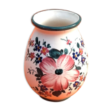 Vase Saint-Clément France ceramic with floral decoration Height: 110mm