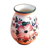 Vase Saint-Clément France céramique à décor floral Hauteur : 110mm