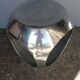 Brushed stainless steel pouffe design 1970