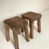 Set of four brutalist stools 1950