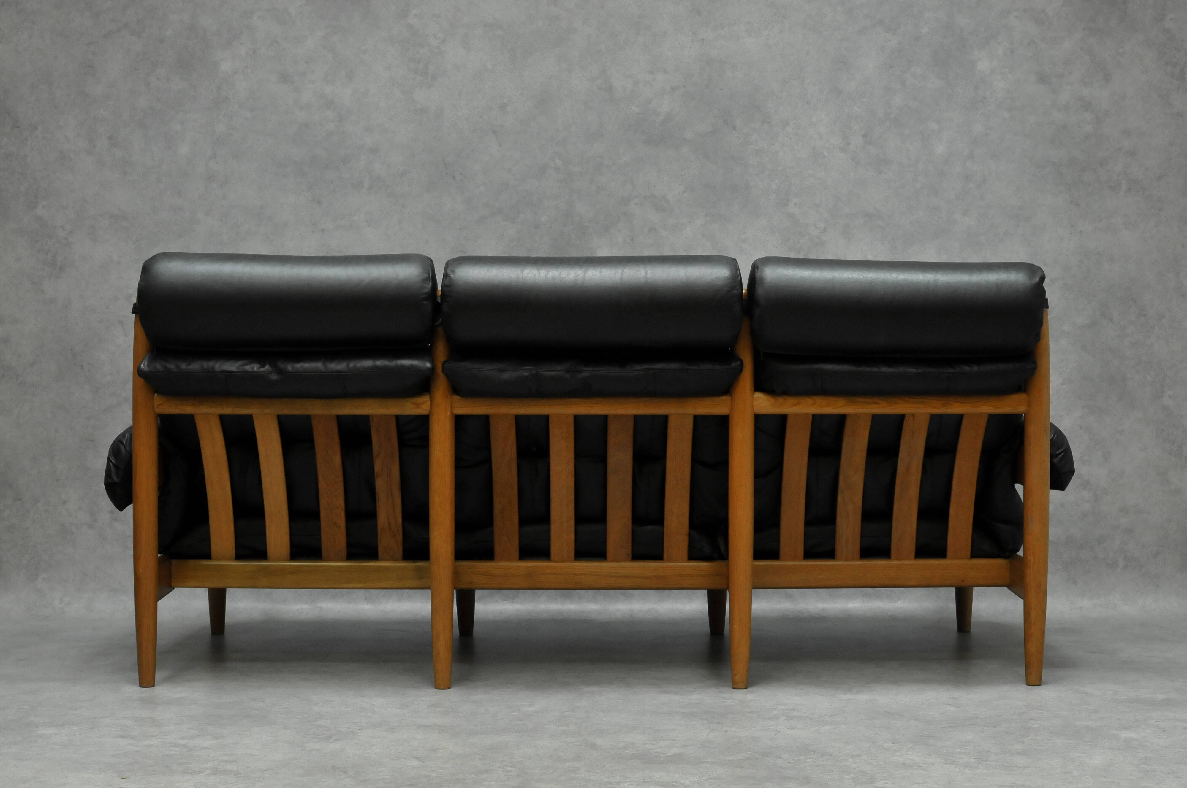 Leather vintage 3 seater sofa