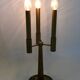 Vintage Three-Arm Brass Table Lamp with a Candelabra Design, Italy