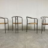Post modern dining chairs and table, 1980s