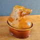 Vintage Ceramic Wild Boar Head Terrine, Game Serving Dish
