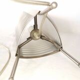 Openwork stainless steel table lamp, Sweden, 1990