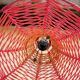 Vintage tulip hanging lamp in rattan