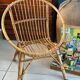 Fauteuil coquille rotin enfant