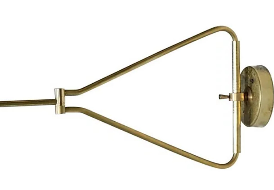 Black articulable arm wall sconce