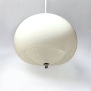 Harvey Guzzini Burgos Hanging Lamp, White Acrylic, 1960s 70s